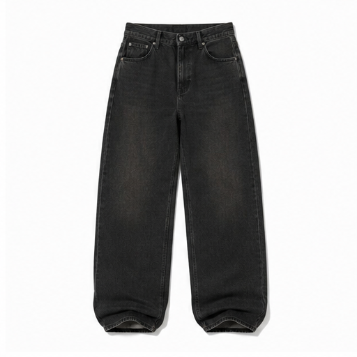 Washed Black Baggy Jeans
