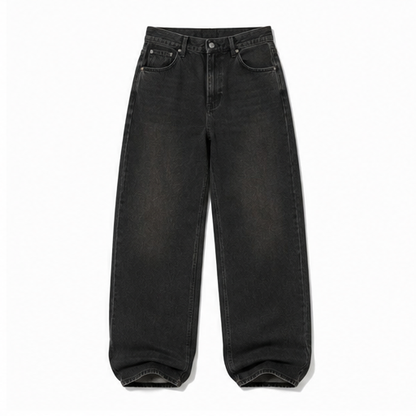 Washed Black Baggy Jeans