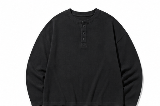 Charcoal Baggy Henley