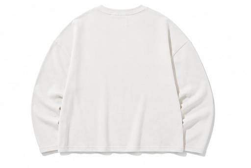 White Baggy Henley
