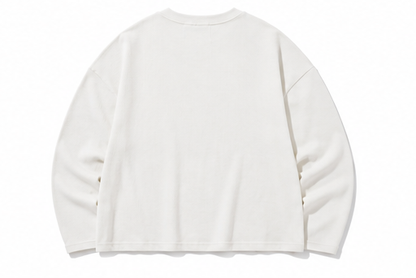 White Baggy Henley
